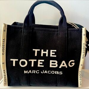 Marc Jacobs Jaquard Medium “The Tote Bag” Black canvas bag